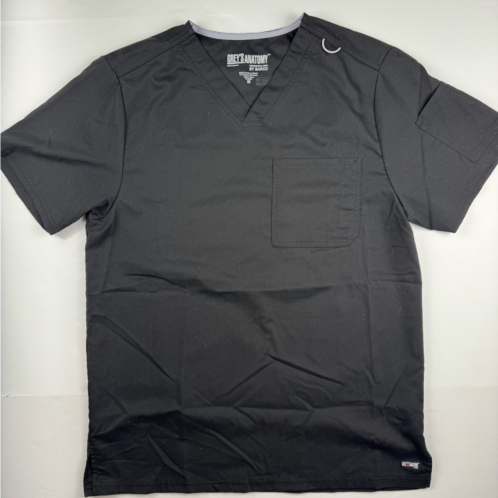Grey's Anatomy Men's Black scrub top size medium like new
